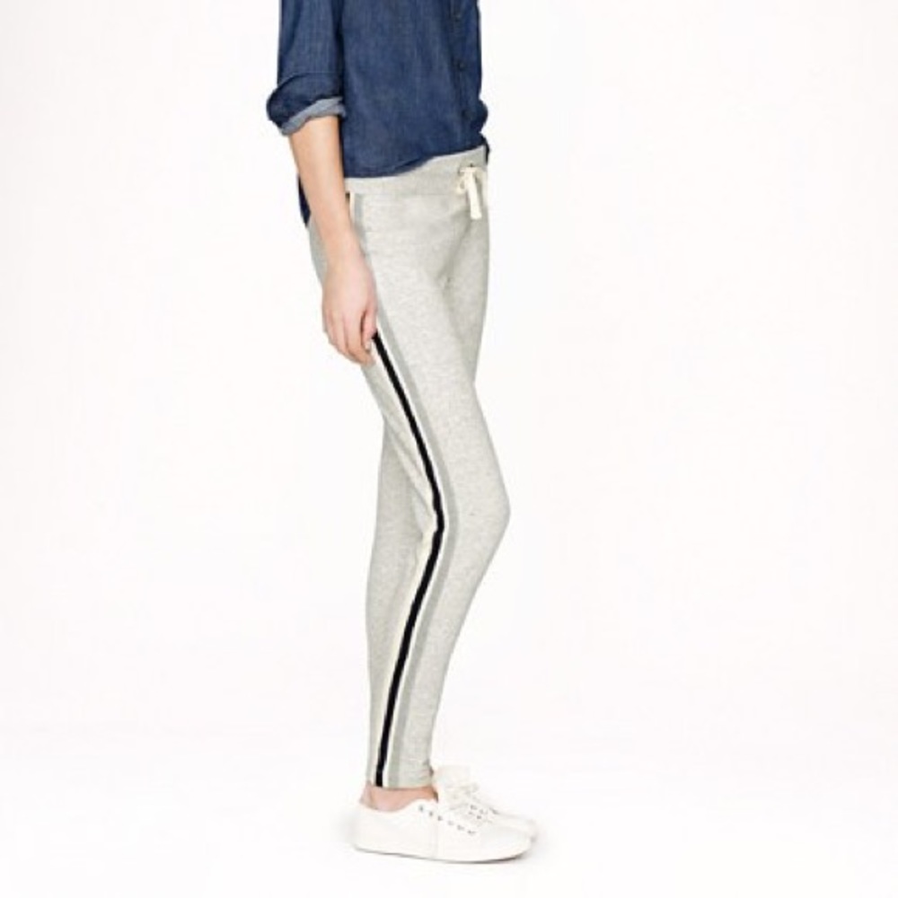 J. Crew grey sweatpant w/ side stripe - size S